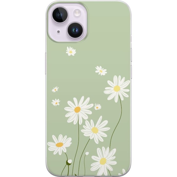 Apple iPhone 15 Plus Genomskinligt Skal Prästkragar – blomm