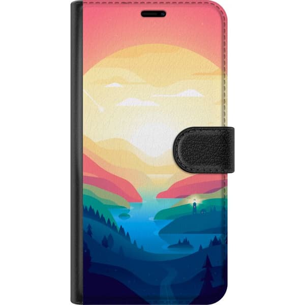 Yhteensopiva Lompakkokotelo Apple iPhone 16 Pro Max Karkkihorisontti monivärinen