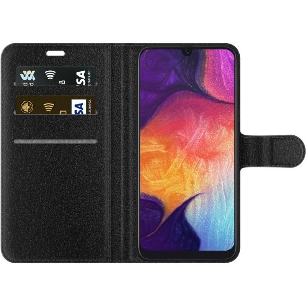 Samsung Galaxy A50 Tegnebogsetui Guldrosen