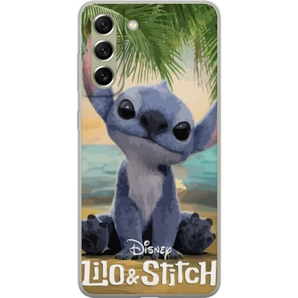 Samsung Galaxy S21 FE 5G Genomskinligt Skal Stitch Kärleksfull – Med Hjärtan & Kawaii-känsla