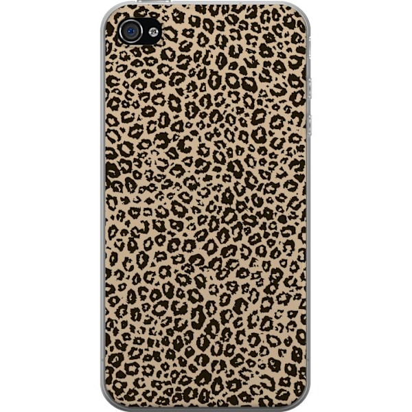 Apple iPhone 4 Gennemsigtig cover Leopard Mønster