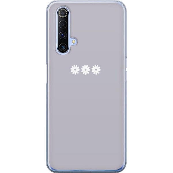 Realme X50 5G Gjennomsiktig deksel Lilla Blomminimalisme - sti