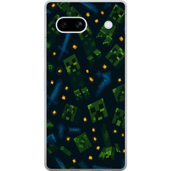 Google Pixel 7a Genomskinligt Skal Minecraft Dungeons Mob