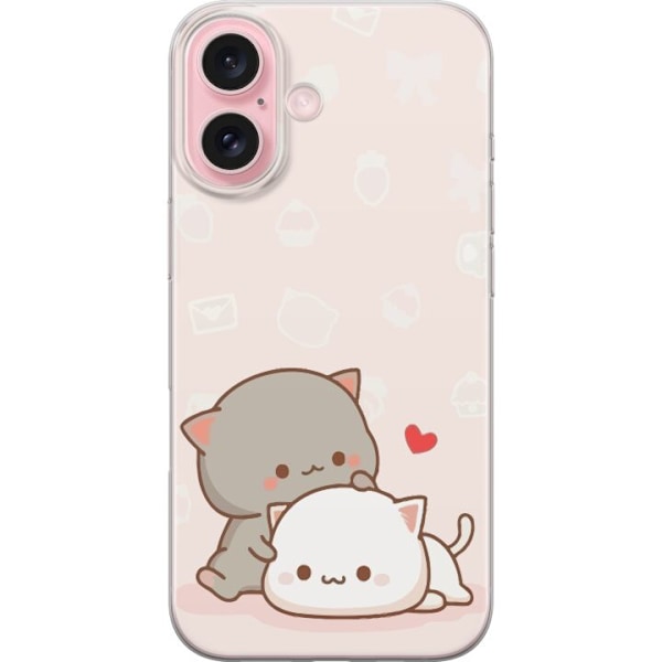 Apple iPhone 16 Gjennomsiktig deksel Kawaii