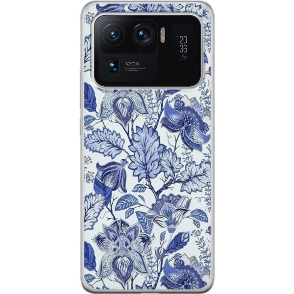 Xiaomi Mi 11 Ultra Gennemsigtig cover Blomster Blå...
