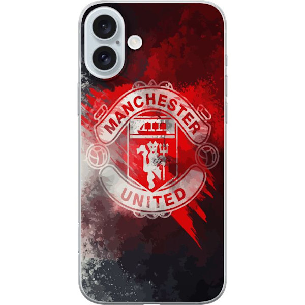 Apple iPhone 16 Plus Gennemsigtig cover Manchester United FC