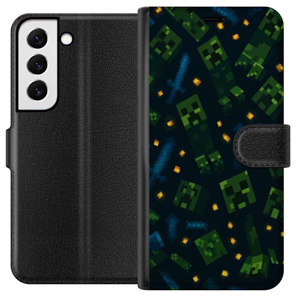Samsung Galaxy S22 5G Tegnebogsetui Minecraft Dungeons Mob