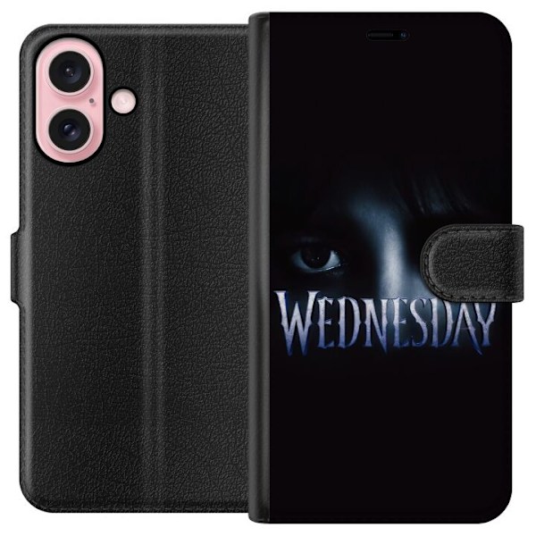 Apple iPhone 16 Lompakkokotelo Wednesday Addams