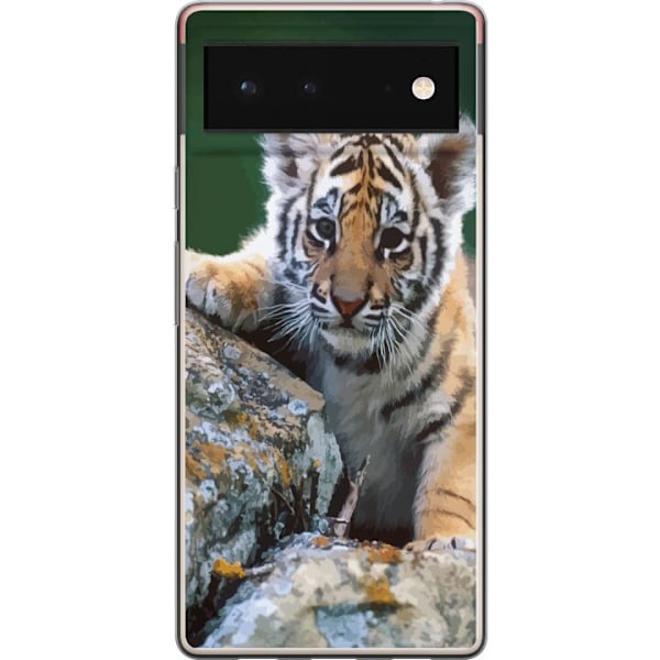 Google Pixel 6 Genomskinligt Skal Tiger