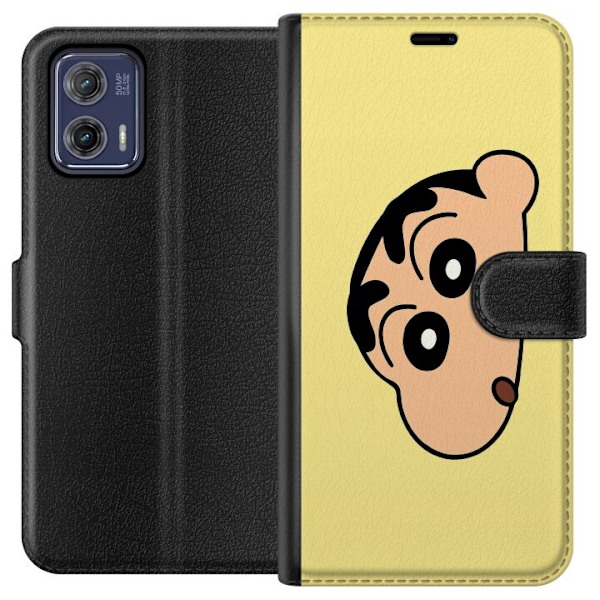 Motorola Moto G73 Tegnebogsetui Peeking Shinchan