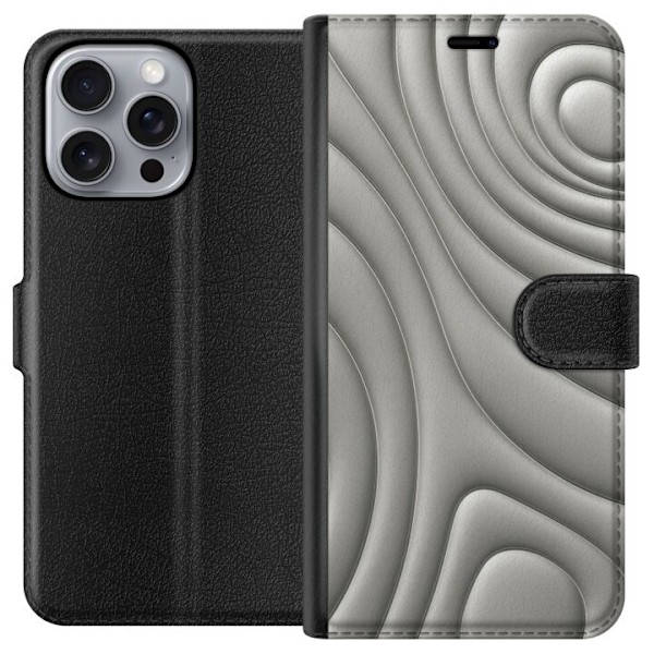 Apple iPhone 16 Pro Max Plånboksfodral Silver Waves