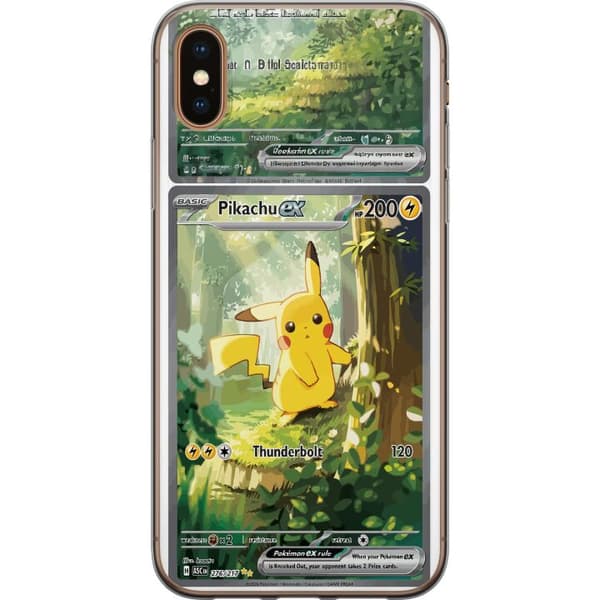 Kompatibelt Mobildeksel til Apple iPhone X Pikachu grønn