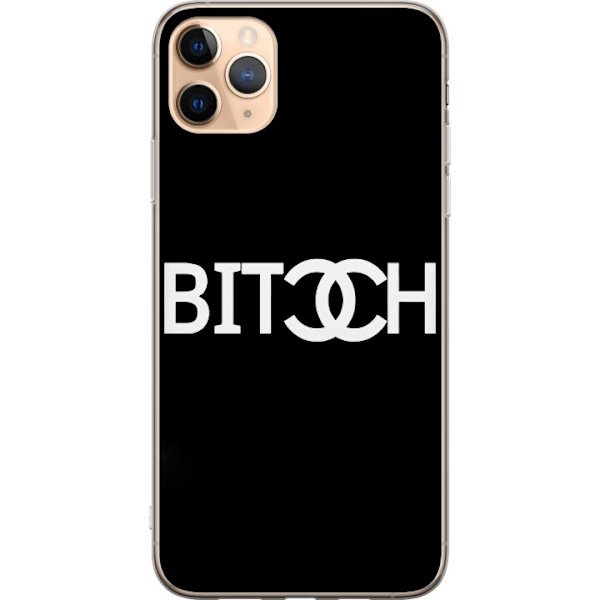 Apple iPhone 11 Pro Max Läpinäkyvä kuori Bitch Chanel -inspiroima katumuoti Muoti Tekstimotiivi Trendi Ikoninen Tyyli Kaupunkisuunnittelu