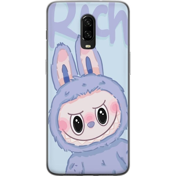 OnePlus 6T Läpinäkyvä kuori Sininen Jänis Labubu