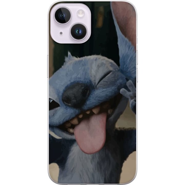 Apple iPhone 15 Plus Genomskinligt Skal Stitch Söt Alien – Blå Favorit från Yttre Rymden