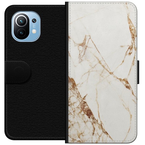 Xiaomi Mi 11 Tegnebogsetui Hvid marmor