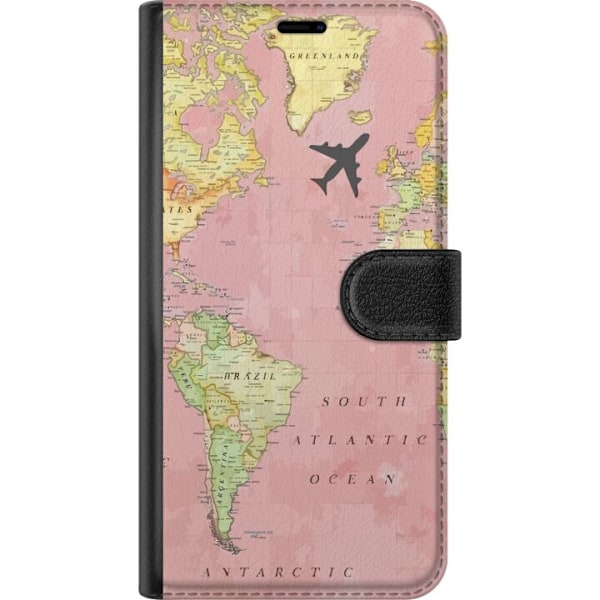 Apple iPhone 16 Plus Lommeboketui Pink Map