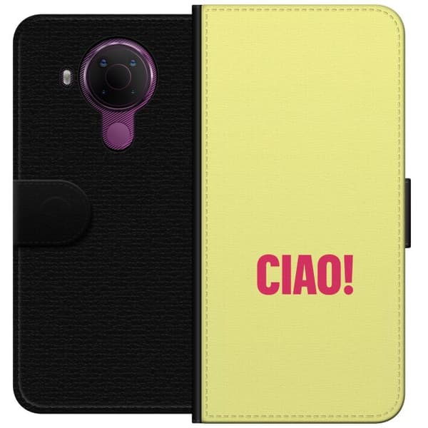 Kompatibelt Lommeboketui til Nokia 5.4 Rosa CIAO gul