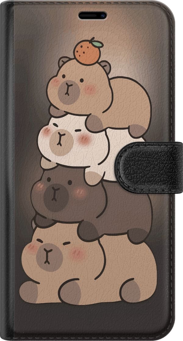 Kompatibelt Plånboksfodral till Apple iPhone 12 mini Capybara Kawaii Cute Djur Figur