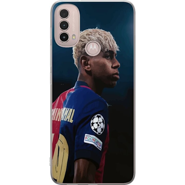 Motorola Moto E40 Läpinäkyvä kuori Lamine Yamal - Barcelonan ihmelapsi fokuksessa