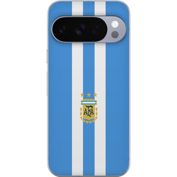 Kompatibelt Mobildeksel til Google Pixel 10 Pro XL Argentina AFA-emblem på blåvit flaggbakgrunn i minimalistisk stil blå