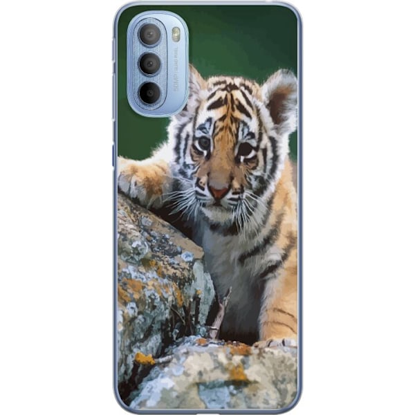 Motorola Moto G31 Gjennomsiktig deksel Tiger