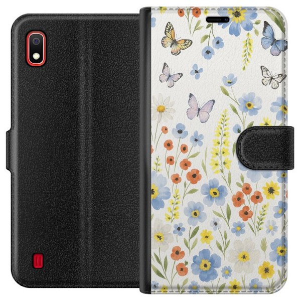 Samsung Galaxy A10 Lompakkokotelo Kesäkukat