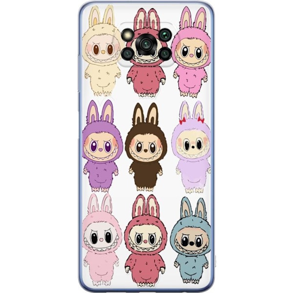 Xiaomi Poco X3 Pro Genomskinligt Skal Labubu Pink Monster – Popkonst med Kawaii-touch