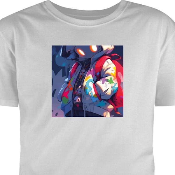 T-shirt för Vuxen | Klassisk Vuxen-T-shirt Anime grå S