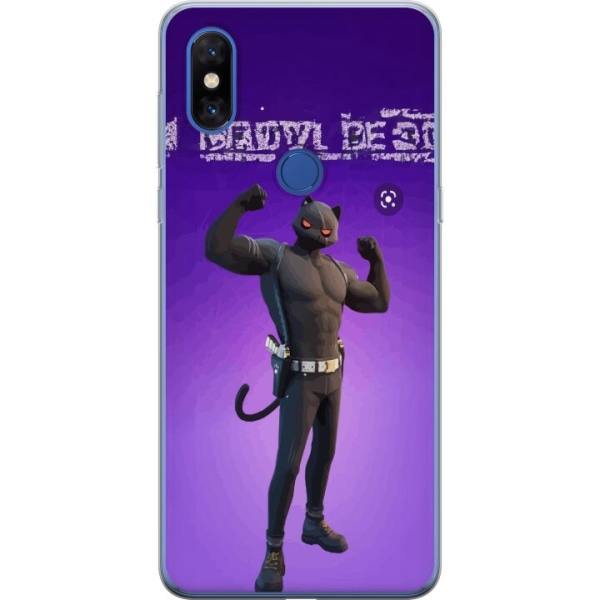 Xiaomi Mi Mix 3 Gennemsigtig cover Fortnite - Meowscles