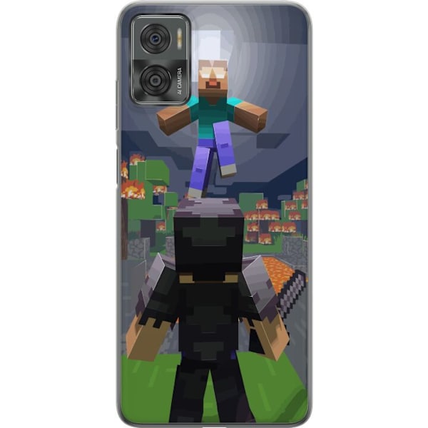 Motorola Moto E22i Gennemsigtig cover Minecraft