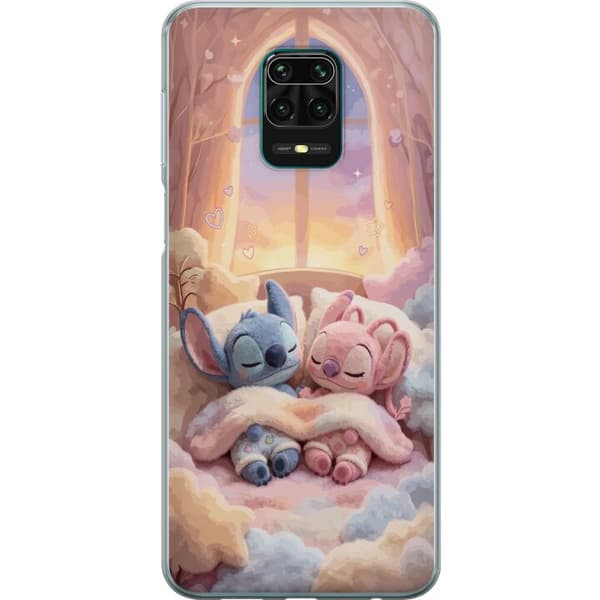 Kompatibelt Mobildeksel til Xiaomi Redmi Note 9 Pro Sovende blå og rosa figurer i et koselig pastellmiljø rosa