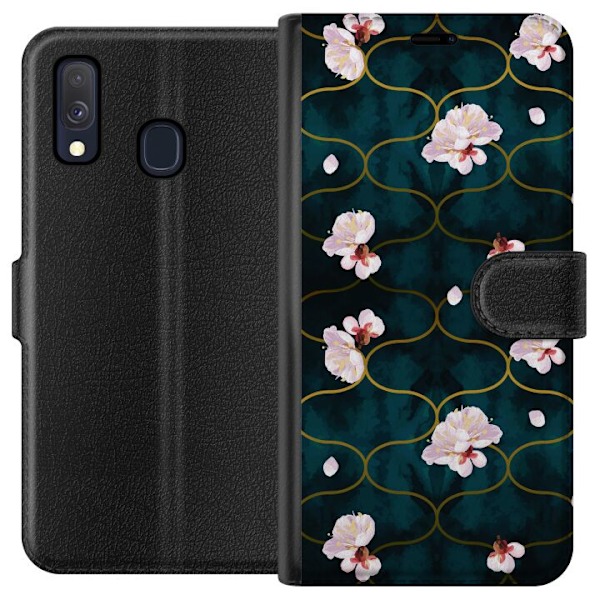 Samsung Galaxy A40 Tegnebogsetui Blomster