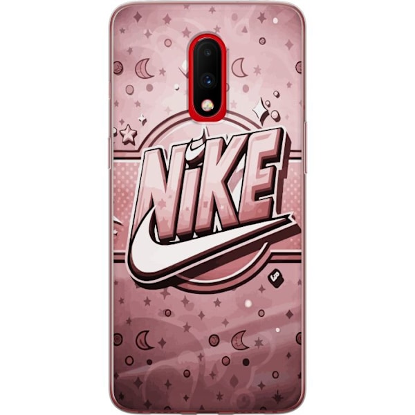 OnePlus 7 Läpinäkyvä kuori Nike Vaaleanpunainen