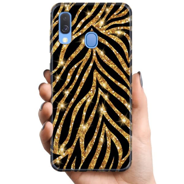 Kompatibelt Mobildeksel til Samsung Galaxy A40 Gull & Glitter