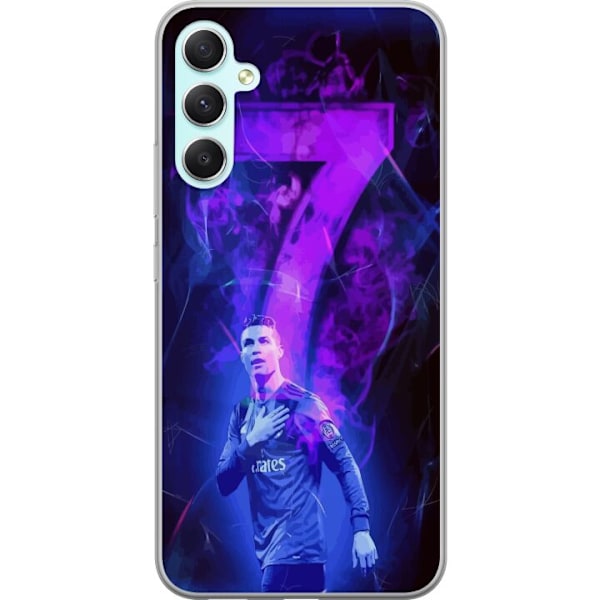 Samsung Galaxy A34 Gjennomsiktig deksel Ronaldo 7 - Fotballleg
