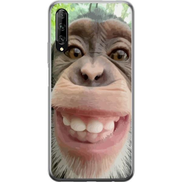 Huawei P smart Pro 2019 Genomskinligt Skal Chimp Selfie Rolig Grafisk Design Apa Djurmotiv Trend Roligt Motiv Populärt Urban Art Stil