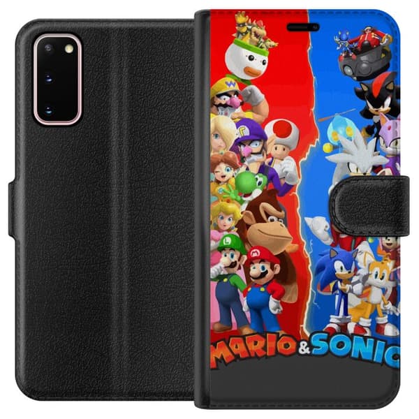 Kompatibel Tegnebogsetui til Samsung Galaxy S20 Super Mario