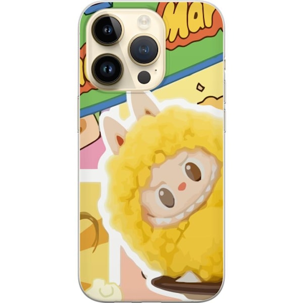 Apple iPhone 14 Pro Gennemsigtig cover Labubu Wacky Mart Pop Mart Serie Samlerfigur Sød Design Populært Motiv Figurserie Kreativ Kunst Leksak