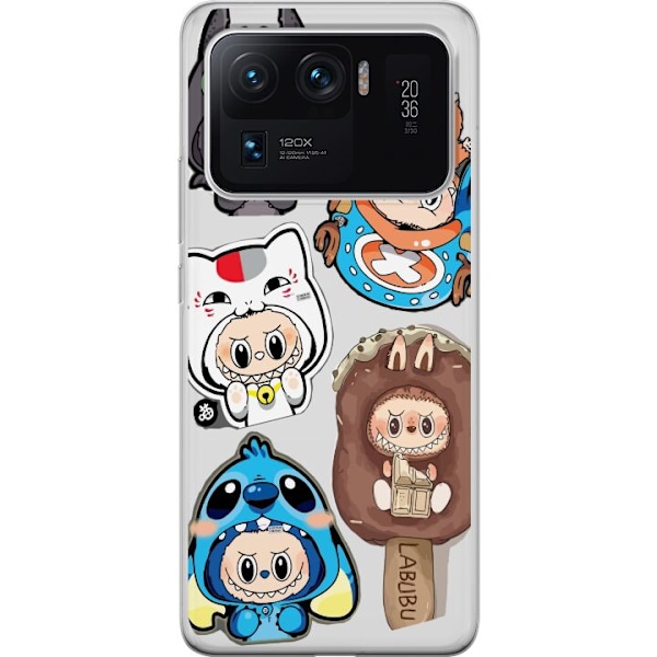 Xiaomi Mi 11 Ultra Gennemsigtig cover Labubu figur samling - P