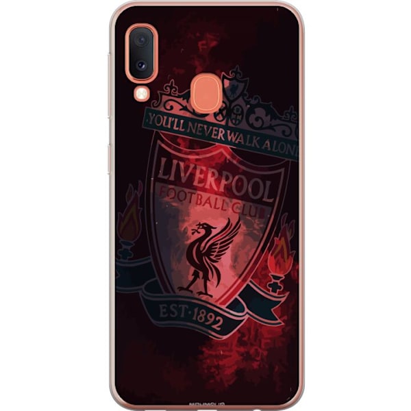 Samsung Galaxy A20e Läpinäkyvä kuori Liverpool