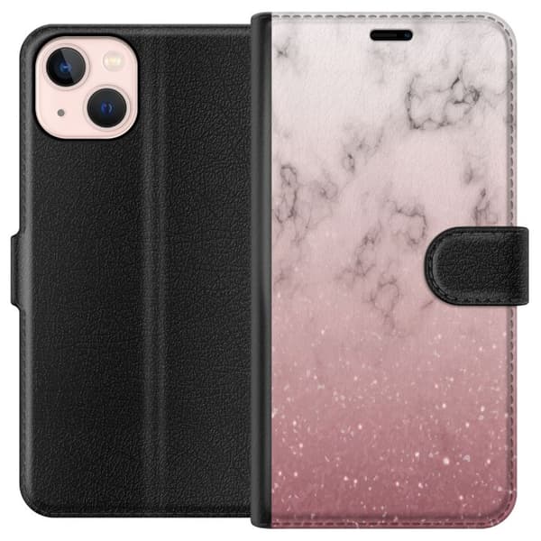 Kompatibelt Plånboksfodral till Apple iPhone 13 Soft Pink Marble