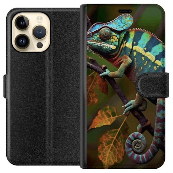 Apple iPhone 14 Pro Max Tegnebogsetui Edderkop Grafisk Streetwear Design Dyremønster Moderne Bylivsstil Populært Motiv Kreativ Kunst Trend