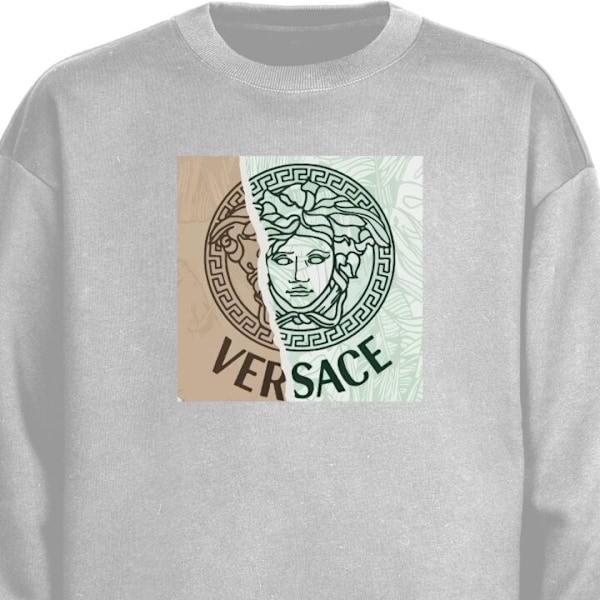 Sweatshirt til Voksne | Klassisk Collegebluse Versace grå L