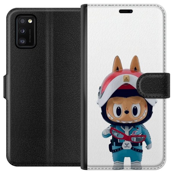 Samsung Galaxy A41 Lompakkokotelo How2work Labubu hirviöt x Ultraman Blue -hahmo