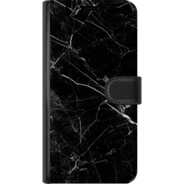 Apple iPhone 8 Plus Lompakkokotelo Musta Marmori