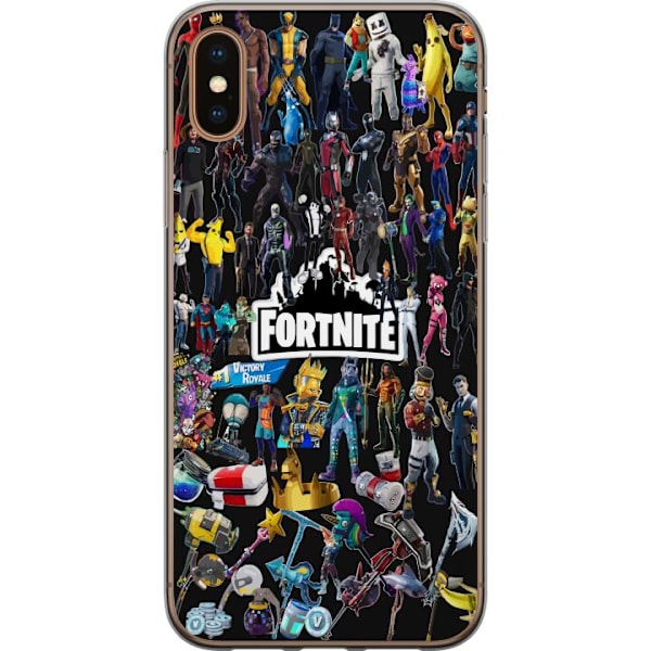 Apple iPhone XS Max Gjennomsiktig deksel Fortnite