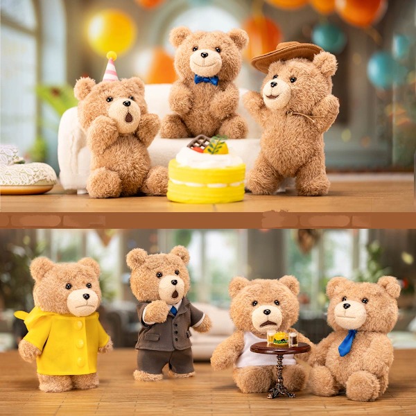 POP Mart Ted2 Teddy Bear Action Plush Pendant Blind Box