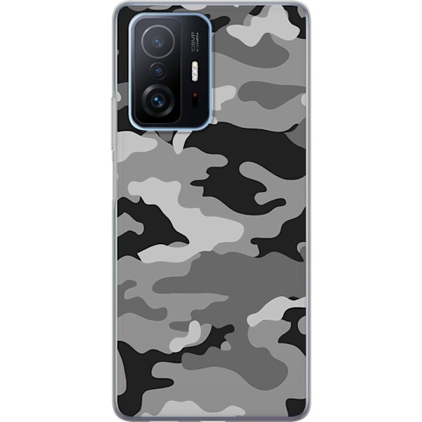 Xiaomi 11T Pro Gennemsigtig cover Militær B/W