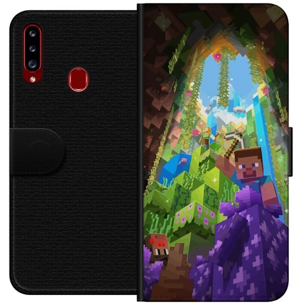 Samsung Galaxy A20s Plånboksfodral Minecraft